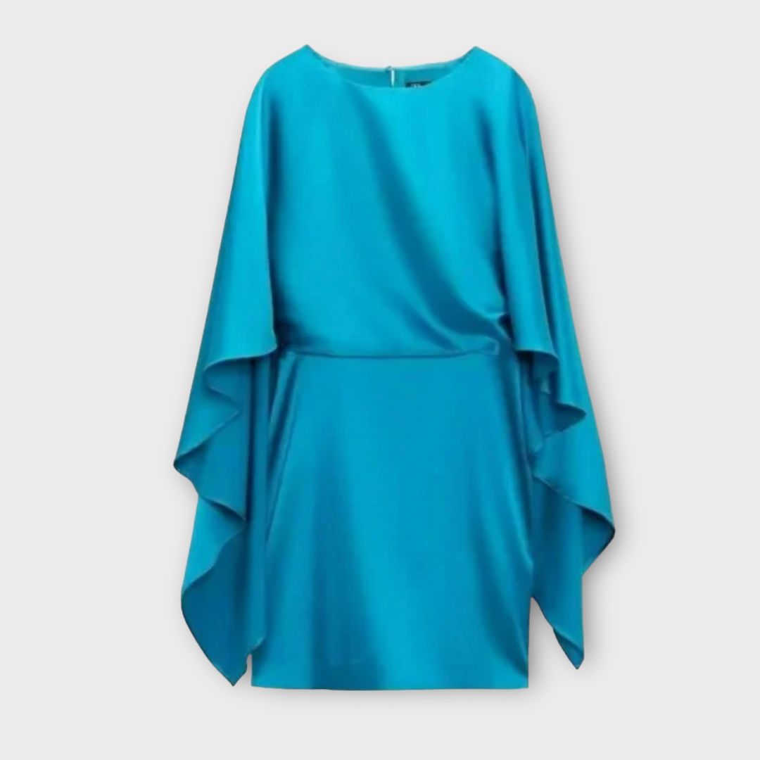 Zara Satin Effect Mini Cape Dress XS 2nd Ave Trading