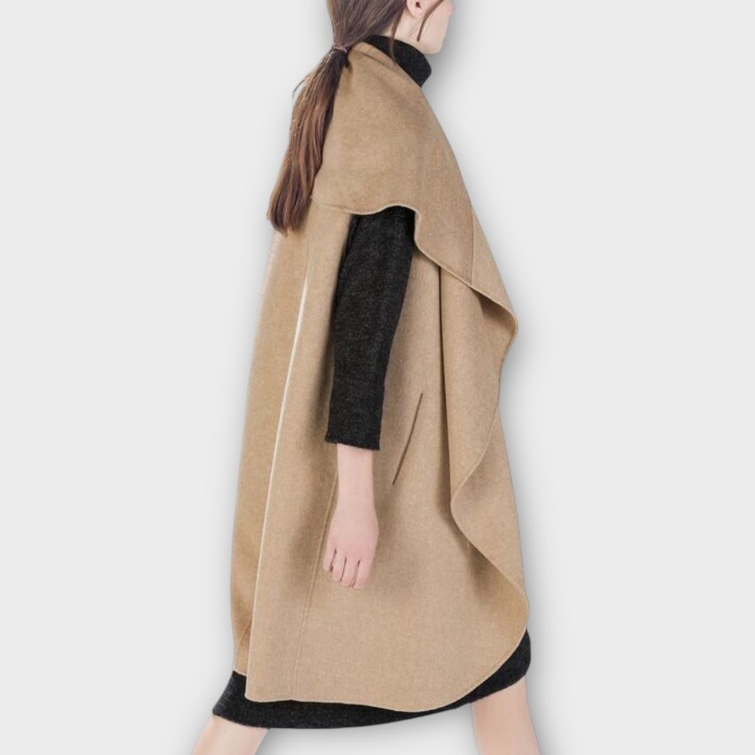 Zara Sleeveless Shawl Collar Wool Blend Coat - M