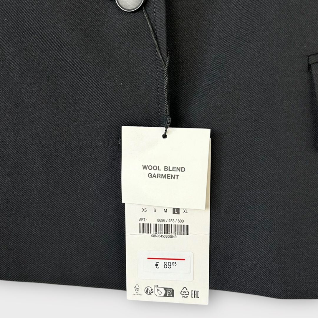 Zara Wool Blend Crop Blazer - 12 (L)